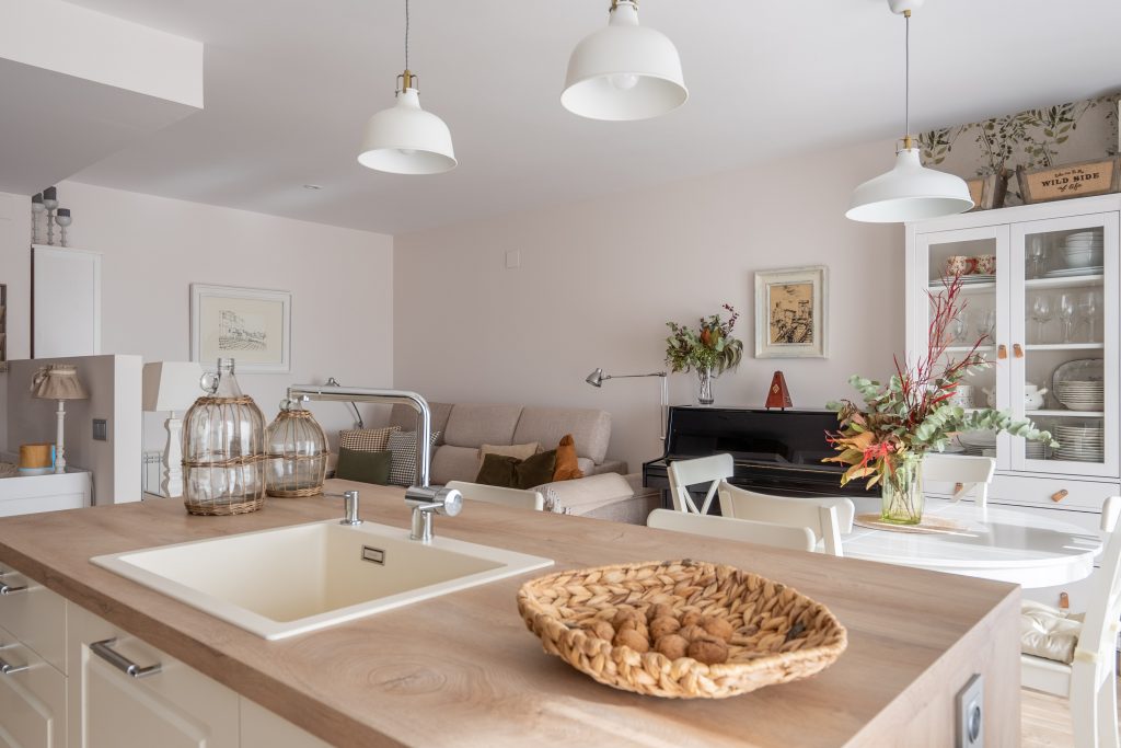Cocina abierta al salón.
